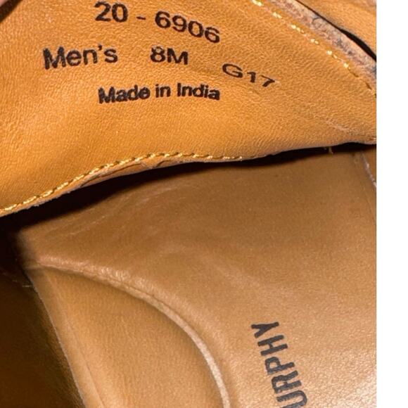 Johnston and Murphy Sheepskin Campbell Wingtip Ankle Boots Men sz 8 main image 4